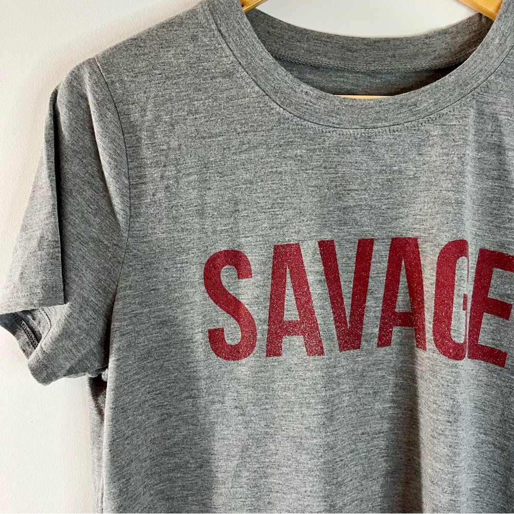 Modern Lux Women’s Savage Graphic T-shirt Size L